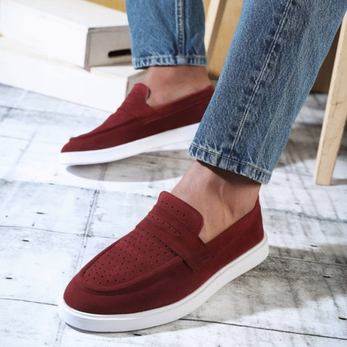 🔴​Mocassin Casual Rouge